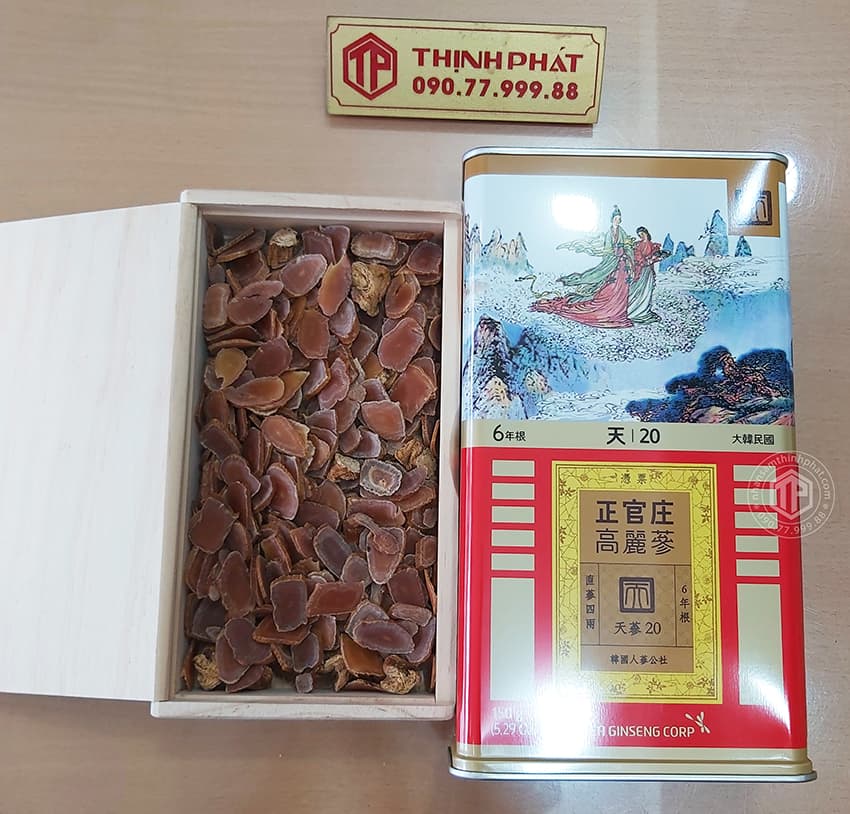 Thiên sâm chính phủ KGC Jung Kwan Jang thượng hạng Heaven 150g 20PCS 7 củ Thiên sâm chính phủ KGC Jung Kwan Jang thượng hạng Heaven 150g 20PCS 7 củ