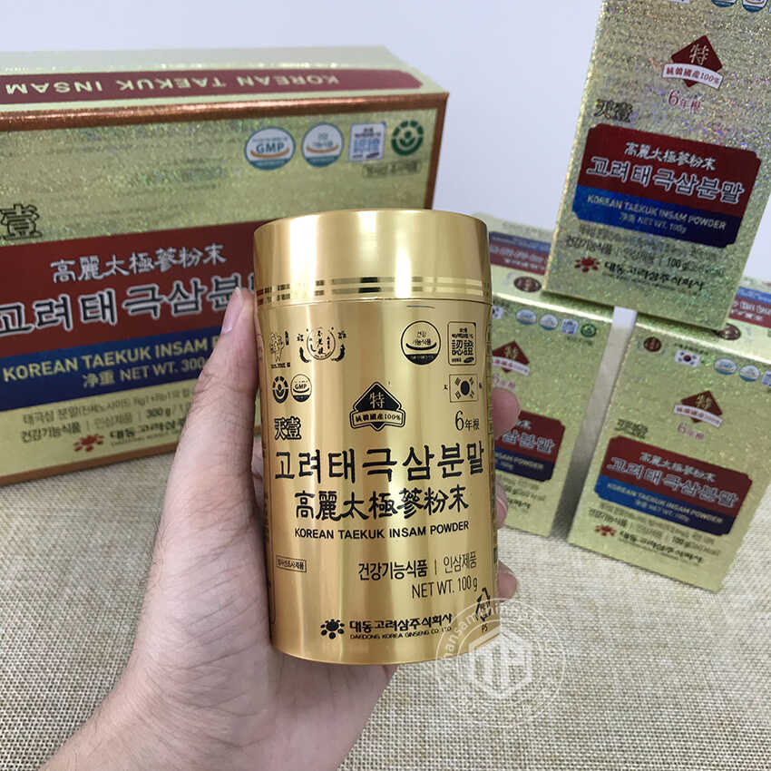 Bột thái cực sâm Hàn Quốc Daedong hộp 3 lọ x 100g Bột thái cực sâm Hàn Quốc Daedong hộp 3 lọ x 100g