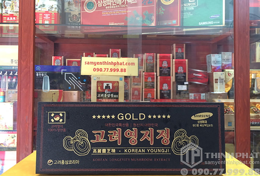 Cao linh chi núi Hàn Quốc cao cấp hộp gỗ đen 3 lọ x 120g gold Cao linh chi núi Hàn Quốc cao cấp hộp gỗ đen 3 lọ x 120g gold