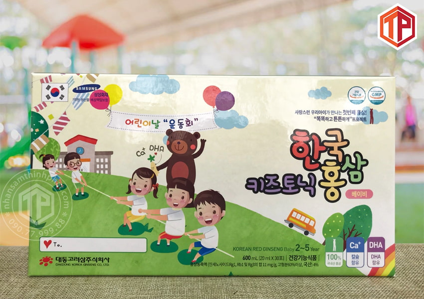Nước hồng sâm Baby Daedong cho trẻ em 2 - 5 tuổi hộp 30 gói x 20ml Nước hồng sâm Baby Daedong cho trẻ em 2 - 5 tuổi hộp 30 gói x 20ml