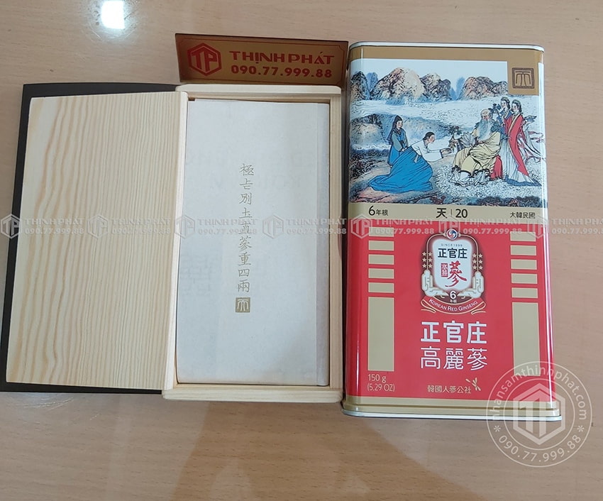Thiên sâm chính phủ KGC Jung Kwan Jang thượng hạng Heaven 150g 20PCS 7 củ Thiên sâm chính phủ KGC Jung Kwan Jang thượng hạng Heaven 150g 20PCS 7 củ