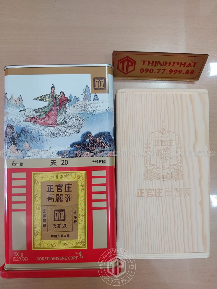 Thiên sâm chính phủ KGC Jung Kwan Jang thượng hạng Heaven 150g 20PCS 7 củ Thiên sâm chính phủ KGC Jung Kwan Jang thượng hạng Heaven 150g 20PCS 7 củ