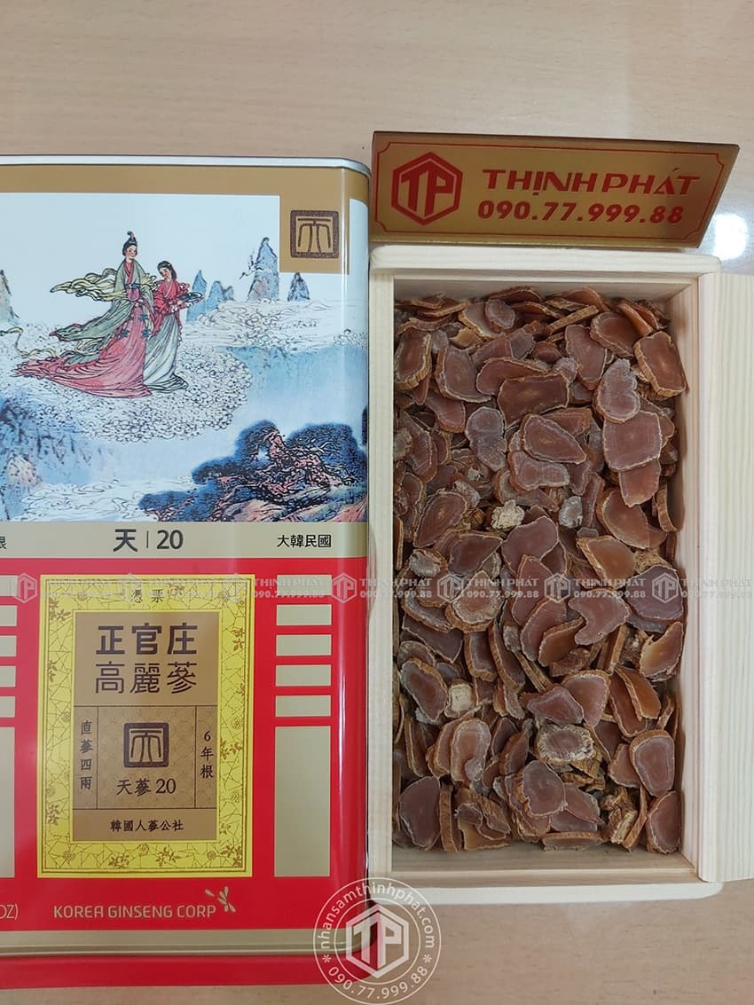 Thiên sâm chính phủ KGC Jung Kwan Jang thượng hạng Heaven 150g 20PCS 7 củ Thiên sâm chính phủ KGC Jung Kwan Jang thượng hạng Heaven 150g 20PCS 7 củ