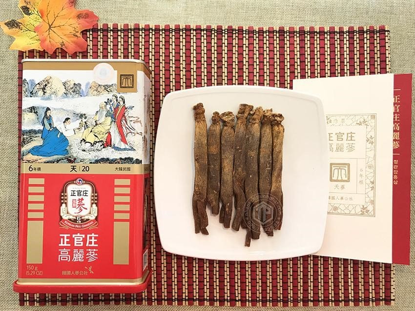 Thiên sâm chính phủ KGC Jung Kwan Jang thượng hạng Heaven 150g 20PCS 7 củ Thiên sâm chính phủ KGC Jung Kwan Jang thượng hạng Heaven 150g 20PCS 7 củ