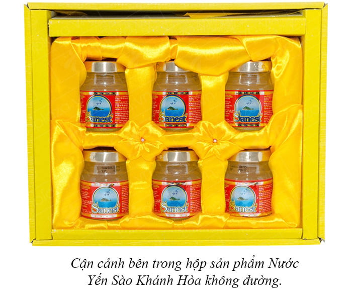 Yến Sào Sanest Khánh Hòa không đường hộp 6 lọ Yến Sào Sanest Khánh Hòa không đường hộp 6 lọ